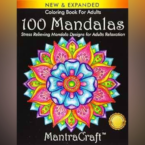 MantraCraft Coloring Book For Adults: 100 Mandalas - Picture 1 of 4